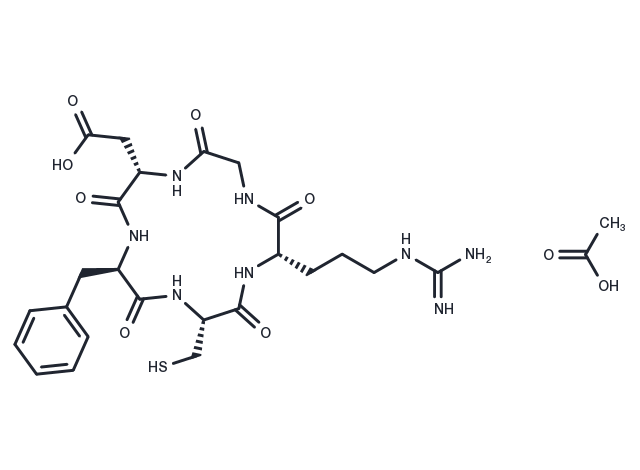 Cyclo(-RGDfC)acetate Chemical Structure