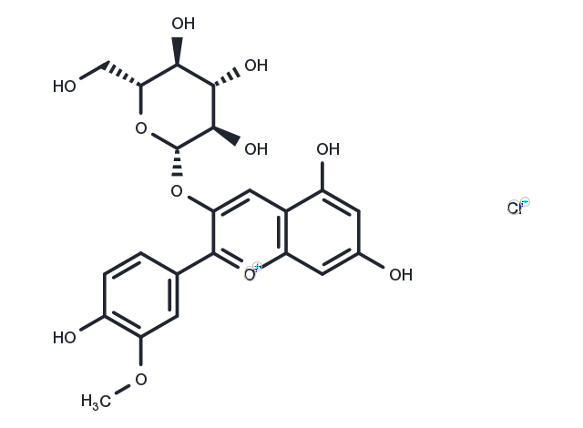 Peonidin-3-O-glucoside chloride Chemical Structure