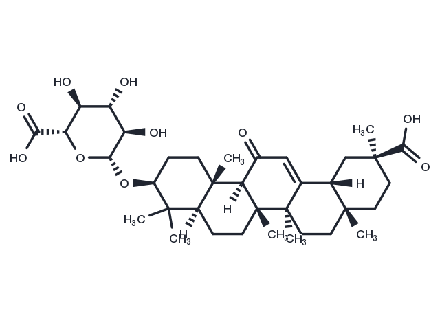 Glycyrrhetic acid 3-O-β-D-glucuronide Chemical Structure