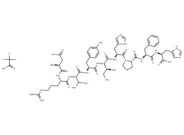 Angiotensin 1/2 (1-9) TFA(34273-12-6(free base)) Chemical Structure