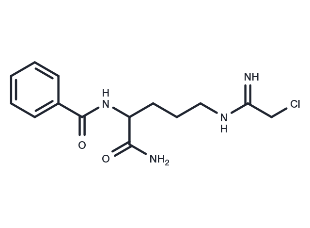 N-[1-(Aminocarbonyl)-4-[(2-chloro-1-iminoethyl)amino]butyl]benzamide Chemical Structure
