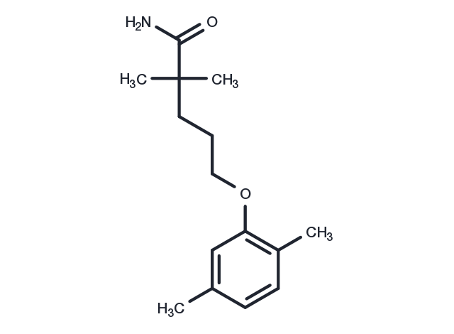 2,2-Dimethyl-5-(2,5-xylyloxy)valeramide Chemical Structure