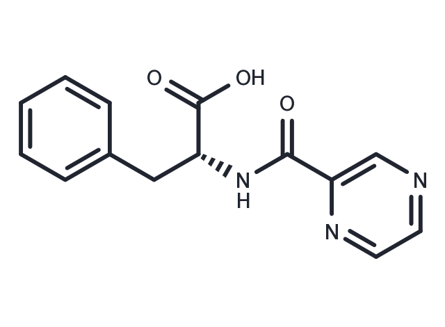 (R)-3-Phenyl-2-(pyrazine-2-carboxamido)propanoic acid Chemical Structure