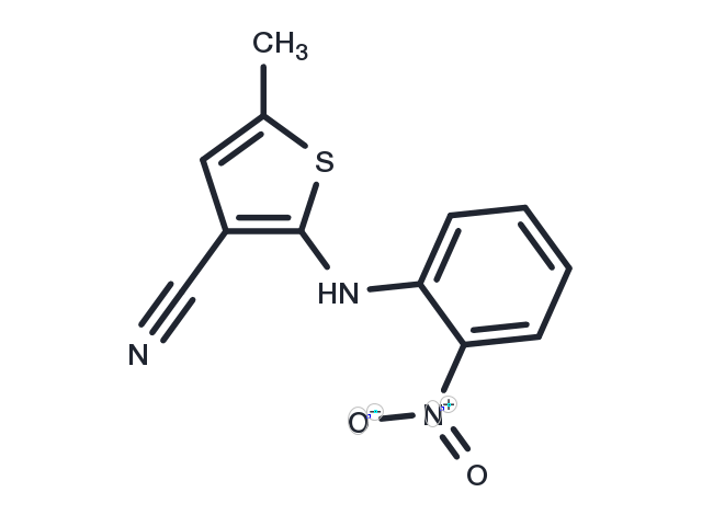 5-Methyl-2-((2-nitrophenyl)amino)thiophene-3-carbonitrile Chemical Structure