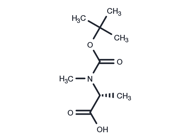 (R)-2-((tert-Butoxycarbonyl)(methyl)amino)propanoic acid Chemical Structure