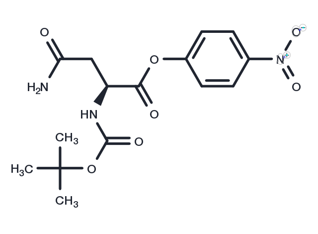 (S)-4-Nitrophenyl 4-amino-2-((tert-butoxycarbonyl)amino)-4-oxobutanoate Chemical Structure