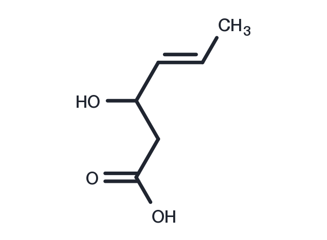 3-hydroxy-4-E-Hexenoic acid Chemical Structure