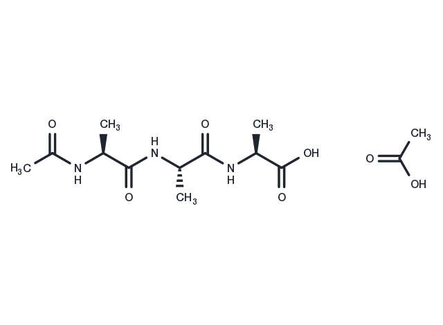 Acetyltrialanine acetate Chemical Structure
