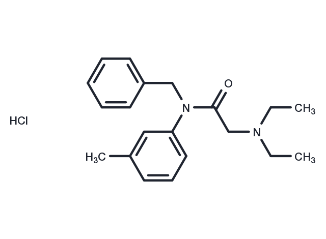 m-Acetotoluidide, N-benzyl-2-(diethylamino)-, monohydrochloride Chemical Structure