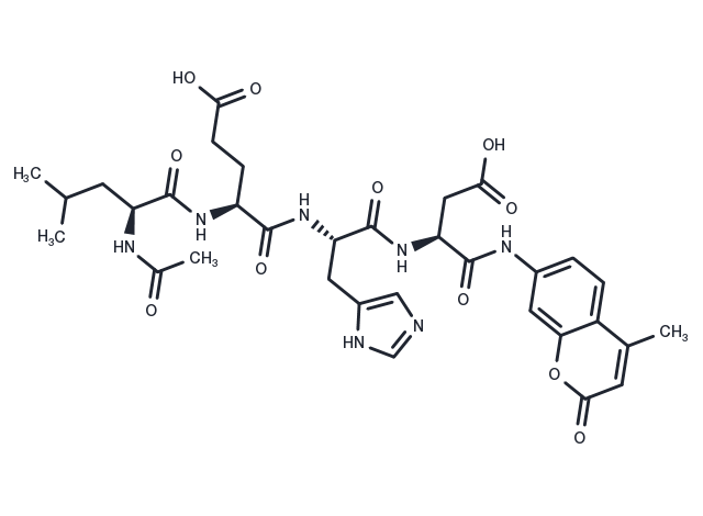Ac-LEHD-AMC (trifluoroacetate salt) Chemical Structure