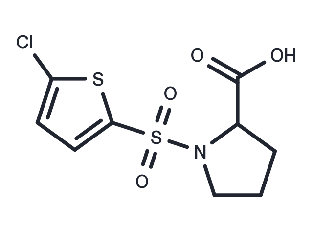 1-[(5-chlorothiophen-2-yl)sulfonyl]pyrrolidine-2-carboxylic acid Chemical Structure