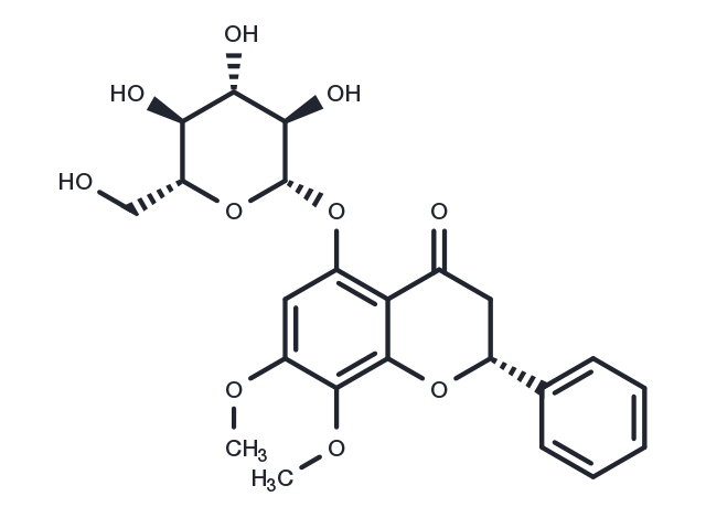 5-Hydroxy-7,8-dimethoxy (2R)-flavanone-5-O-beta-D-glucopyranoside Chemical Structure