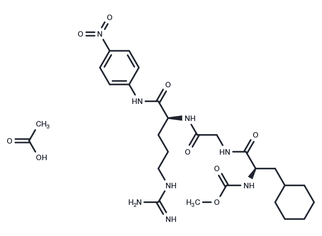 CH3OCO-D-CHA-Gly-Arg-pNA acetate Chemical Structure