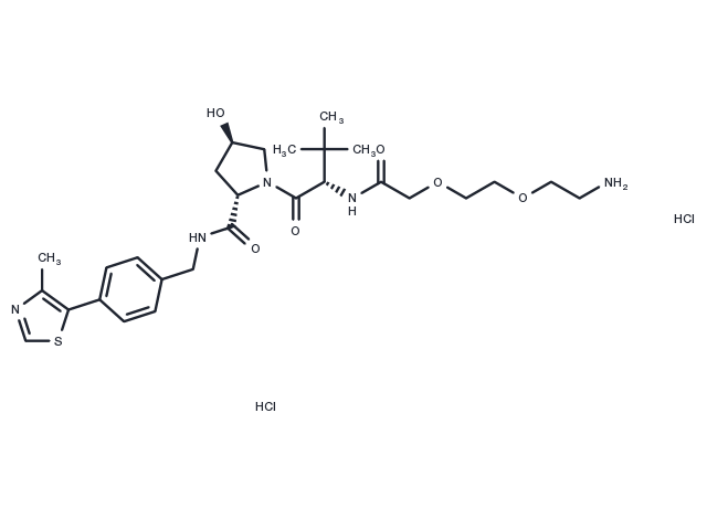 TargetMol Chemical Structure (S,R,S)-AHPC-PEG2-NH2 dihydrochloride