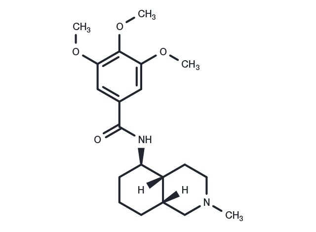 Benzamide, N-(decahydro-2-methyl-5-isoquinolyl)-3,4,5-trimethoxy-, cis- Chemical Structure