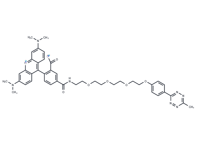 TAMRA-PEG4-methyltetrazine Chemical Structure
