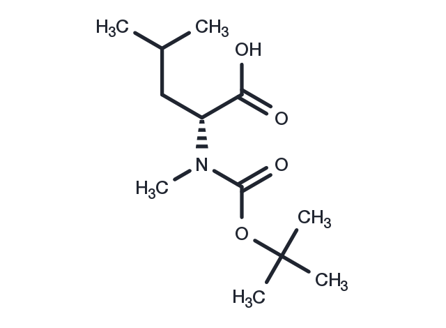 (R)-2-((tert-Butoxycarbonyl)(methyl)amino)-4-methylpentanoic acid Chemical Structure