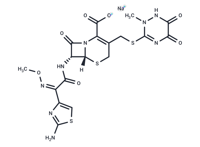 Ceftriaxone Sodium Chemical Structure