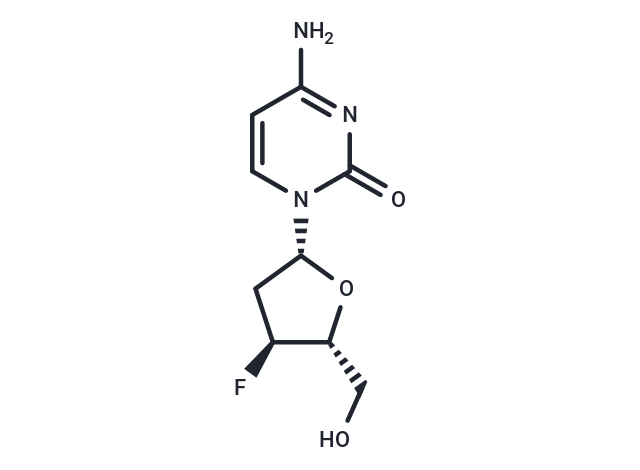 2’,3’-Dideoxy-3’-fluorocytidine Chemical Structure