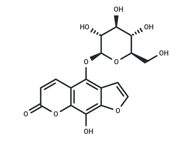 8-Hydroxy-5-O-beta-D-glucopyranosylpsoralen Chemical Structure