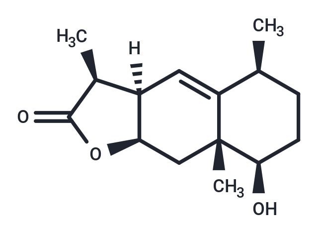 1b-Hydroxy-11a,13-dihydroalantolactone Chemical Structure