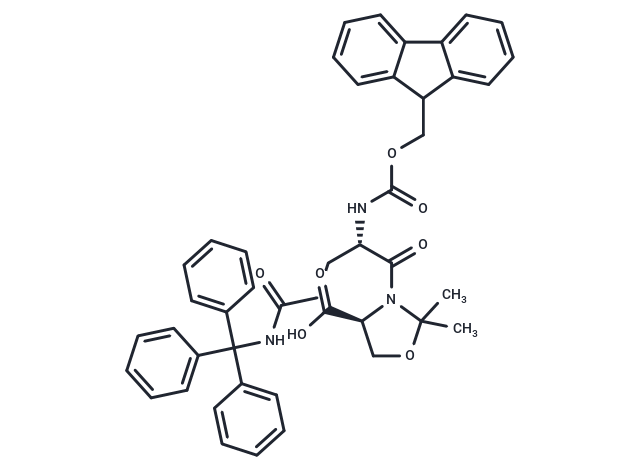 Fmoc-Gln(Trt)-Ser(psi(Me,Me)pro)-OH Chemical Structure