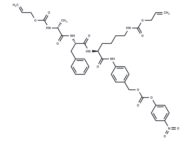 Aloc-D-Ala-Phe-Lys(Aloc)-PAB-PNP Chemical Structure