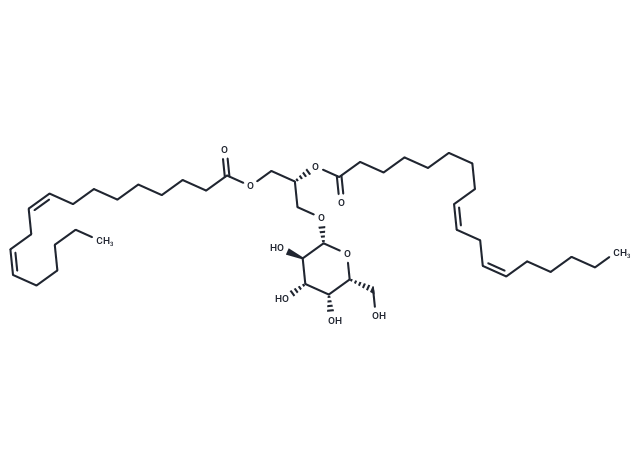 1,2-O-Dilinoleoyl-3-O-Beta-D-Galactopyranosylracglycerol Chemical Structure