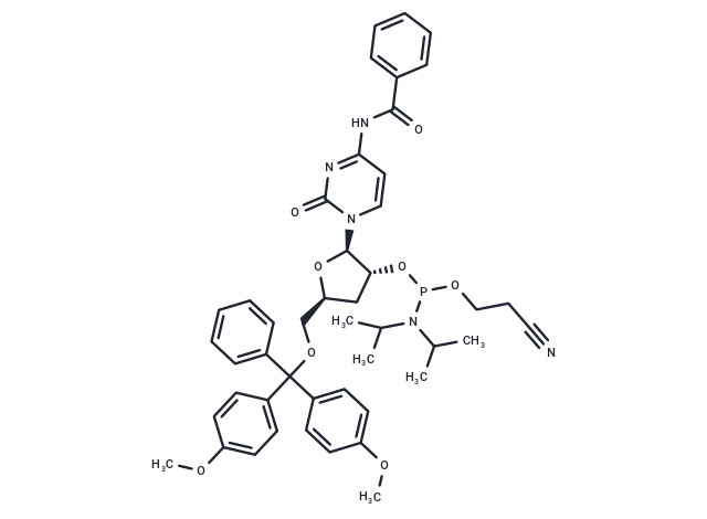 3’-dC(Bz)-2’-phosphoramidite Chemical Structure