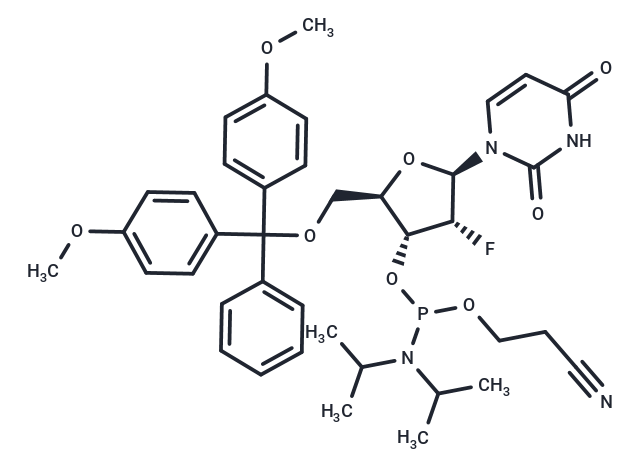DMT-2′Fluoro-dU Phosphoramidite Chemical Structure