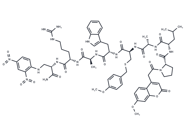 Mca-PLAC(p-OMeBz)-WAR(Dpa)-NH2 Chemical Structure