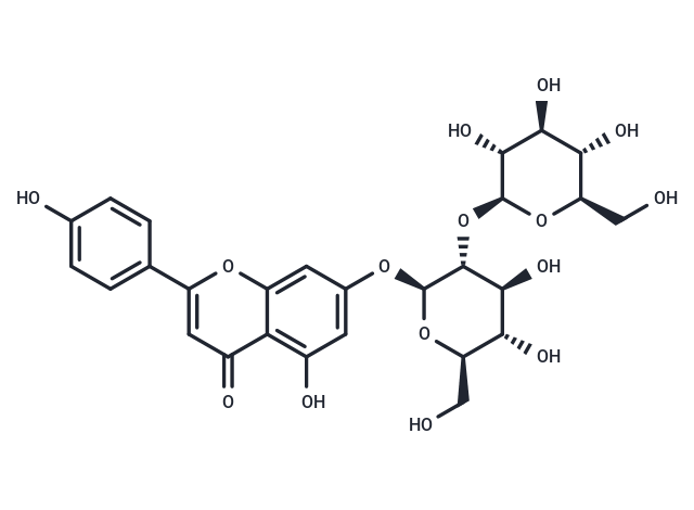 Apigenin 7-O-sophoroside Chemical Structure