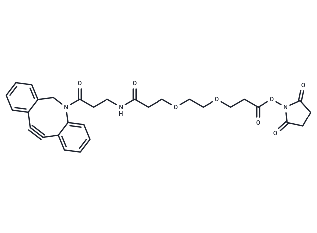 DBCO-NHCO-PEG2-NHS ester Chemical Structure