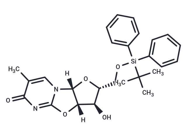 5’-O-TBDPS-5-methyl-2,2’-anhydrouridine Chemical Structure