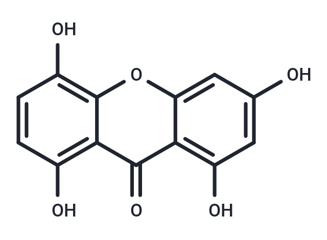 1,3,5,8-Tetrahydroxyxanthone Chemical Structure