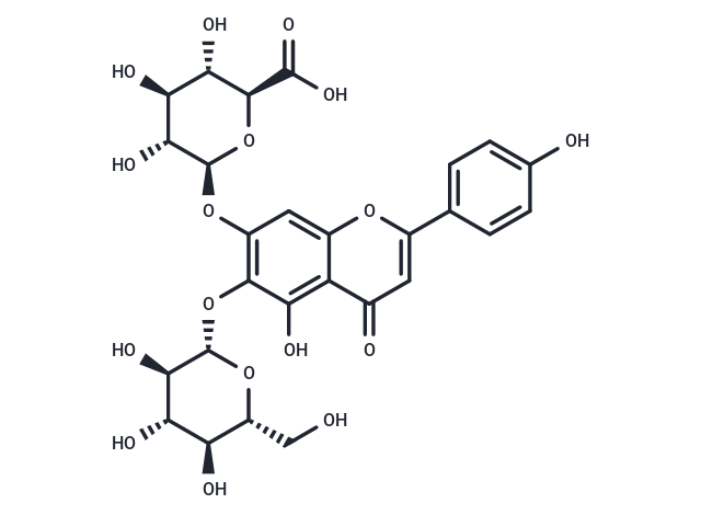 TargetMol Chemical Structure 6-hydroxyapigenin-6-O-β-D-glucoside-7-O-β-D-glucuronide