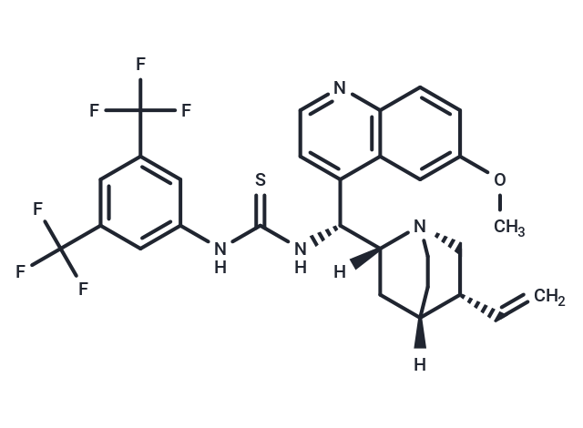 N-[3,5-bis(trifluoroMethyl)phenyl]-N'-[(9R)-6'-Methoxycinchonan-9-yl]- Thiourea Chemical Structure