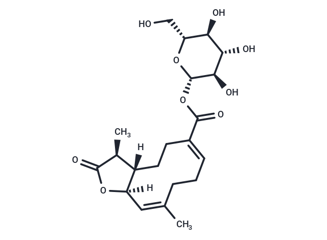 11β,13-Dihydrotaraxinic acid β-D-glucopyranosyl ester Chemical Structure