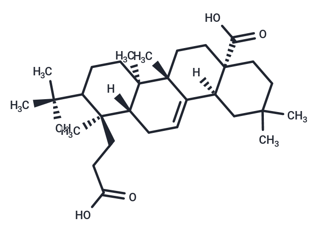 3,4-seco-Olean-12-en-4-ol-3,28-dioic acid Chemical Structure