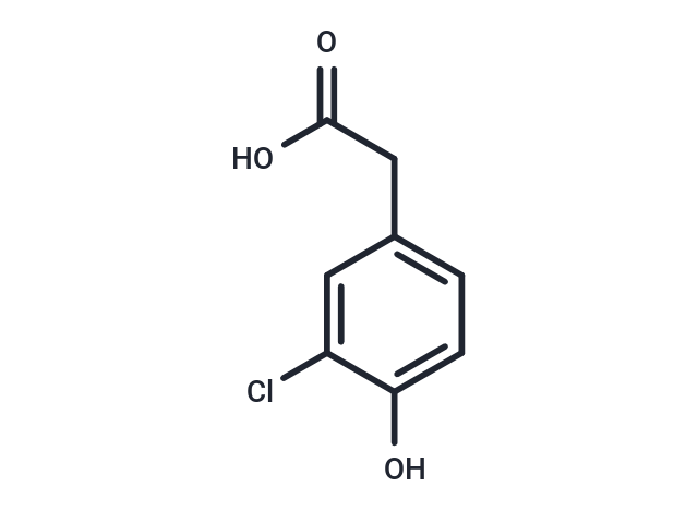 3-Chloro-4-hydroxyphenylacetic acid Chemical Structure