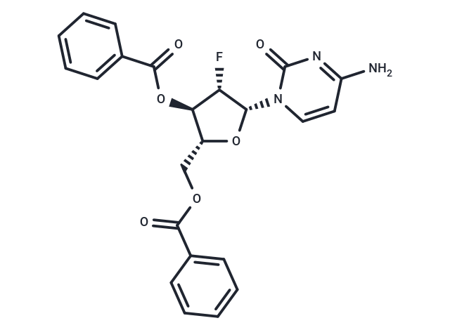 3’,5’-Di-O-benzoyl-2’-deoxy-2’-fluoro-beta-D-arabinocytidine Chemical Structure