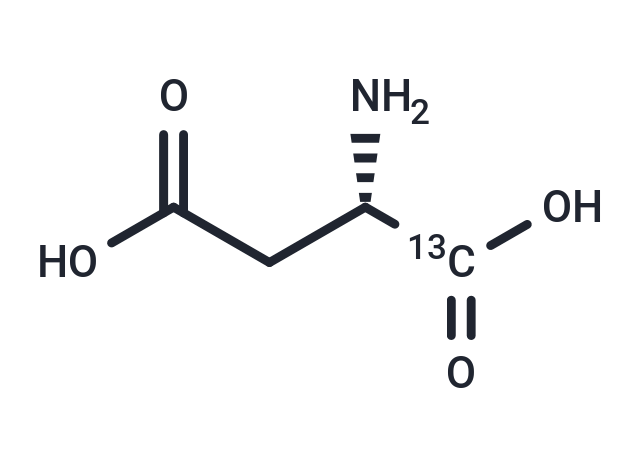 L-Aspartic acid 13C Chemical Structure