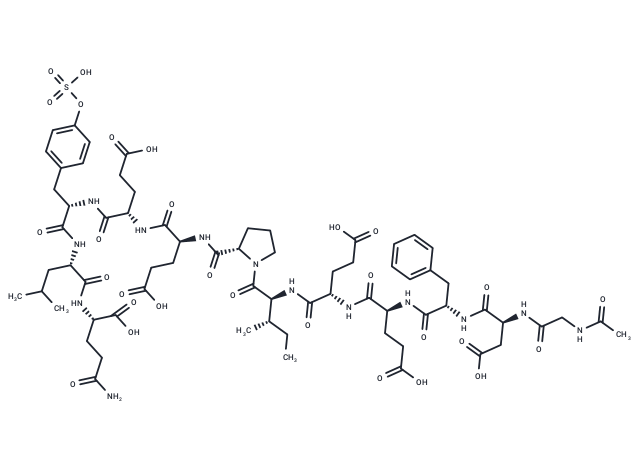 Acetyl-Hirudin (54-65) (sulfated) Chemical Structure
