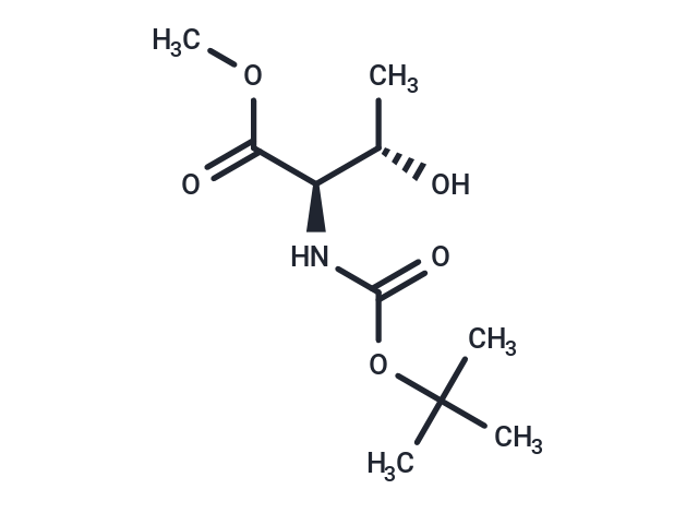 N-(tert-Butoxycarbonyl)-D-threonine Methyl Ester Chemical Structure