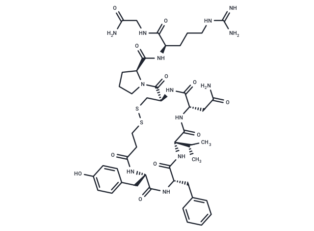[Deamino-4-valine, 8-D-arginine]-Vasopressin Chemical Structure