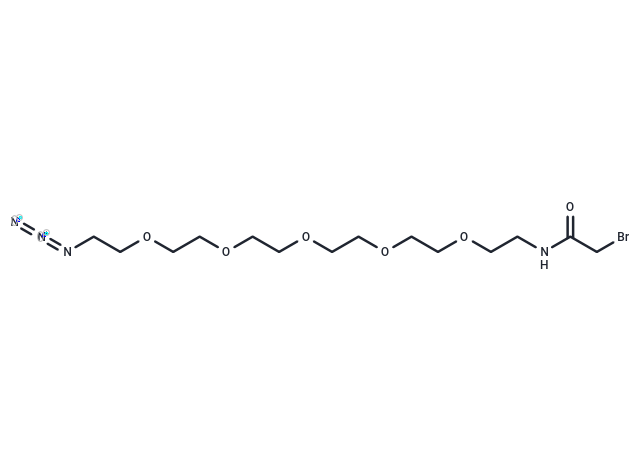 Bromoacetamido-PEG5-azide Chemical Structure