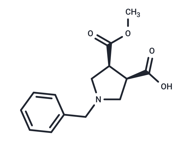 cis-1-Benzyl-4-(methoxycarbonyl)pyrrolidine-3-carboxylic acid Chemical Structure