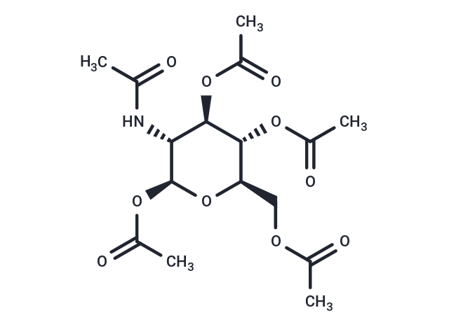 β-D-Glucosamine Pentaacetate Chemical Structure