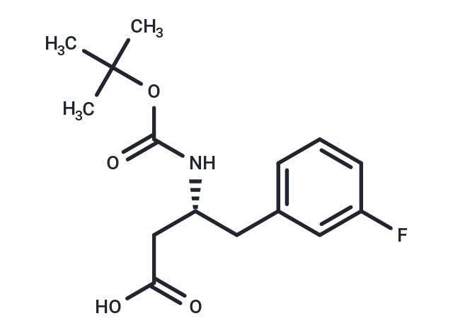 (R)-3-((tert-Butoxycarbonyl)amino)-4-(3-fluorophenyl)butanoic acid Chemical Structure