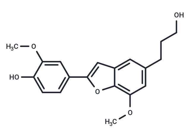 2-(4-Hydroxy-3-methoxyphenyl)-7-methoxy-5-benzofuranpropanol Chemical Structure